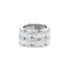 Flexible Chanel Ultra medium model ring in white gold,  ceramic and diamonds - 00pp thumbnail
