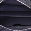 Porta-documentos Louis Vuitton en lona a cuadros revestida gris y cuero negro - Detail D2 thumbnail