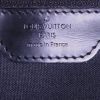 Porta-documentos Louis Vuitton en lona a cuadros revestida gris y cuero negro - Detail D3 thumbnail