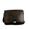Berluti messenger bag in brown shading leather and black canvas - 360 thumbnail
