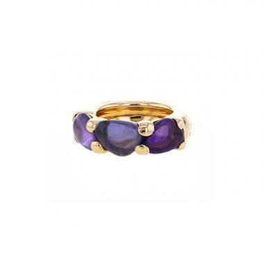 Bague Pomellato en or jaune et pierres de couleurs
