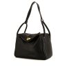 Hermes Lindy handbag in black grained leather - 00pp thumbnail