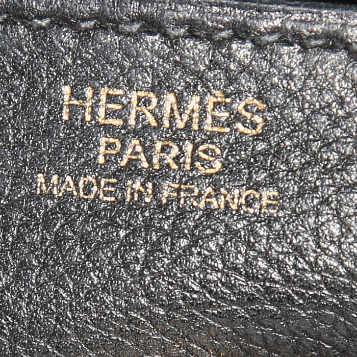 Borsa Hermes Lindy in pelle martellata nera - Detail D3