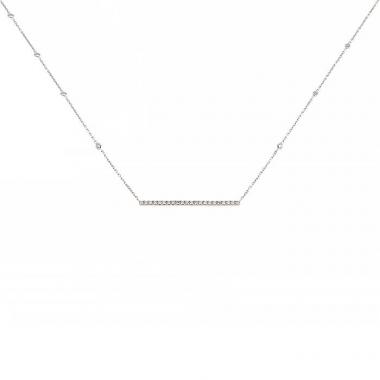 Pendentif Messika Gatsby Barrette en or blanc et diamants