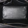 Borsa Celine Luggage modello medio in pelle beige e nera e camoscio blu - Detail D2 thumbnail