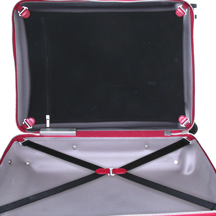Louis Vuitton Horizon luggage in fuchsia epi leather - Detail D2