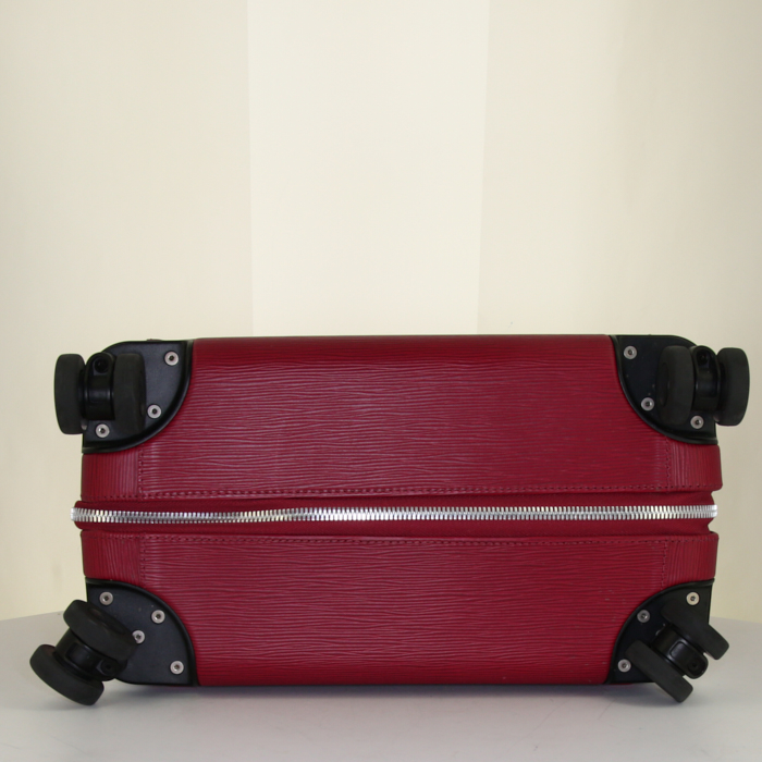 Valigia da cabina Louis Vuitton Horizon in pelle Epi fucsia - Detail D4