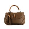 Gucci Bamboo shoulder bag in brown leather and bamboo - 360 thumbnail