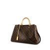 Louis Vuitton Montaigne large model handbag in brown monogram canvas and natural leather - 00pp thumbnail