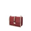Valentino Garavani Rockstud Lock shoulder bag in burgundy grained leather - 00pp thumbnail