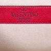 Valentino Garavani Rockstud Lock shoulder bag in burgundy grained leather - Detail D4 thumbnail