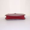 Valentino Garavani Rockstud Lock shoulder bag in burgundy grained leather - Detail D5 thumbnail