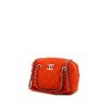 Bolso bandolera Chanel Camera en lona acolchada naranja - 00pp thumbnail