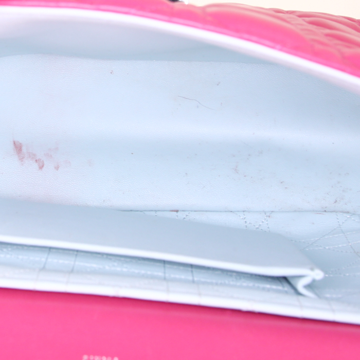 Dior Miss Dior shoulder bag in pink leather cannage - Detail D3