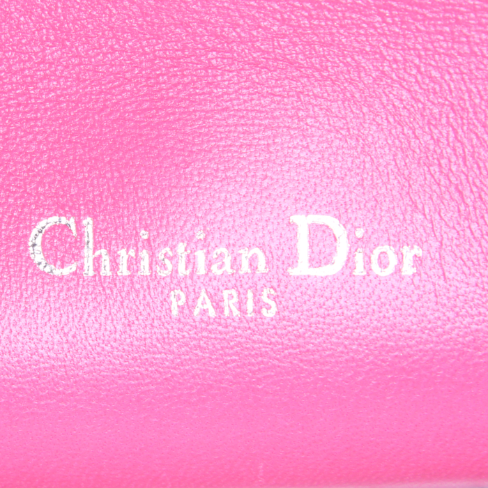 Dior Miss Dior shoulder bag in pink leather cannage - Detail D4