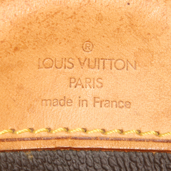 Maleta Louis Vuitton Satellite 70 en lona Monogram marrón y cuero natural - Detail D4