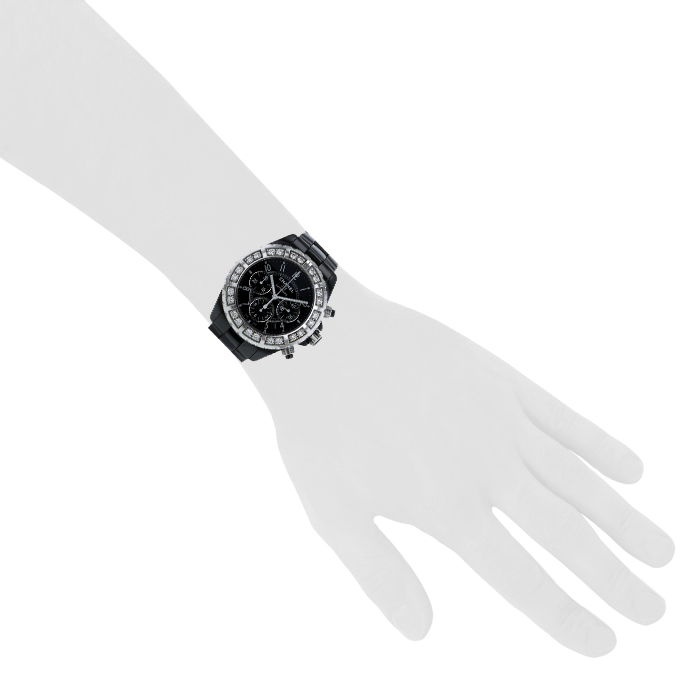Chanel J12 Joaillerie watch in black ceramic Circa  2000 - Detail D1