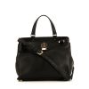 Valentino Garavani Rockstud bag worn on the shoulder or carried in the hand in black grained leather - 360 thumbnail