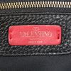 Valentino Garavani Rockstud bag worn on the shoulder or carried in the hand in black grained leather - Detail D4 thumbnail