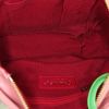 Bolso bandolera Chanel Gabrielle modelo pequeño en cuero verde y rosa y ante acolchado amarillo - Detail D3 thumbnail