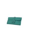 Hermes Jige pouch in green togo leather - 00pp thumbnail