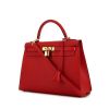 Hermes Kelly 32 cm handbag in red Casaque epsom leather - 00pp thumbnail