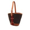 Shopping bag Hermès Sceau in feltro marrone e pelle Barenia - 00pp thumbnail