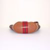 Hermès Sceau shopping bag in brown felt and fawn Barenia leather - Detail D4 thumbnail