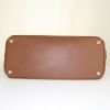 Prada Galleria handbag in brown leather saffiano - Detail D4 thumbnail