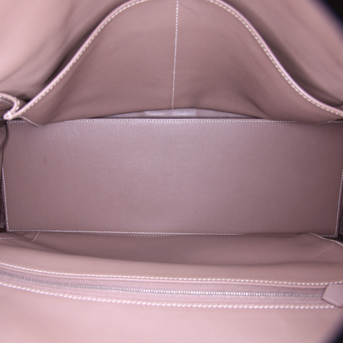 Bolso de mano Hermes Kelly Lakis en cuero swift marrón etoupe - Detail D3