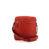 Gucci shoulder bag in red monogram canvas and red leather - 360 thumbnail