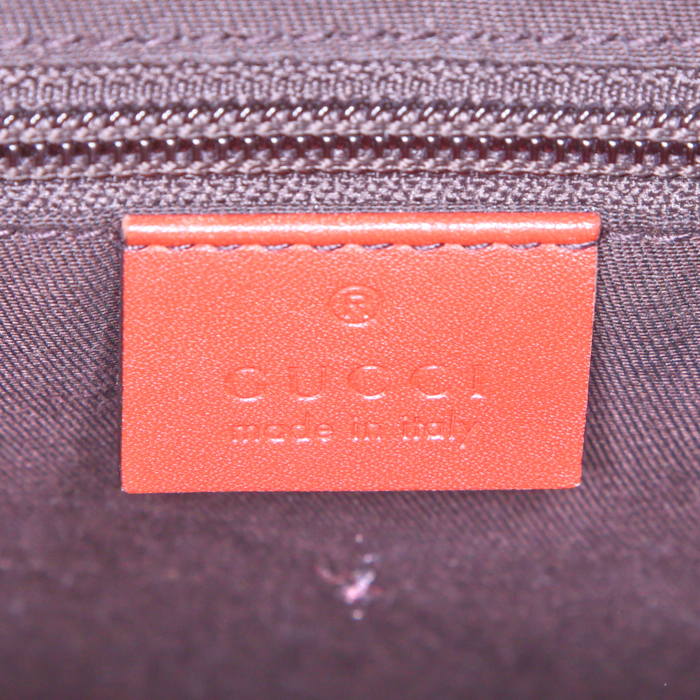 Gucci shoulder bag in red monogram canvas and red leather - Detail D3