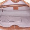 Gucci Pelham shoulder bag in beige monogram canvas and brown leather - Detail D2 thumbnail