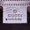 Gucci Queen bag worn on the shoulder or carried in the hand in beige monogram canvas and brown leather - Detail D3 thumbnail