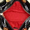 Dior Lady Dior large model handbag in black patent leather - Detail D2 thumbnail