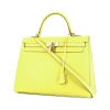 Hermes Kelly 35 cm handbag in yellow epsom leather - 00pp thumbnail