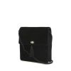 Balenciaga Vintage handbag/clutch in black velvet and black canvas - 00pp thumbnail