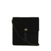 Balenciaga Vintage handbag/clutch in black velvet and black canvas - 360 thumbnail