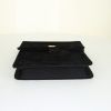Balenciaga Vintage handbag/clutch in black velvet and black canvas - Detail D4 thumbnail
