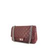 Chanel 2.55 handbag in burgundy quilted leather - 00pp thumbnail