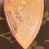 Sac de voyage Louis Vuitton Keepall 45 en tissu monogrammé marron et cuir naturel - Detail D3 thumbnail