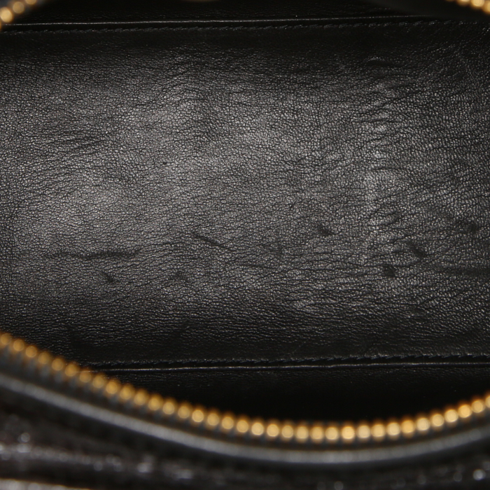 Sac à main Dior Lady Dior moyen modèle en crocodile gris - Detail D2