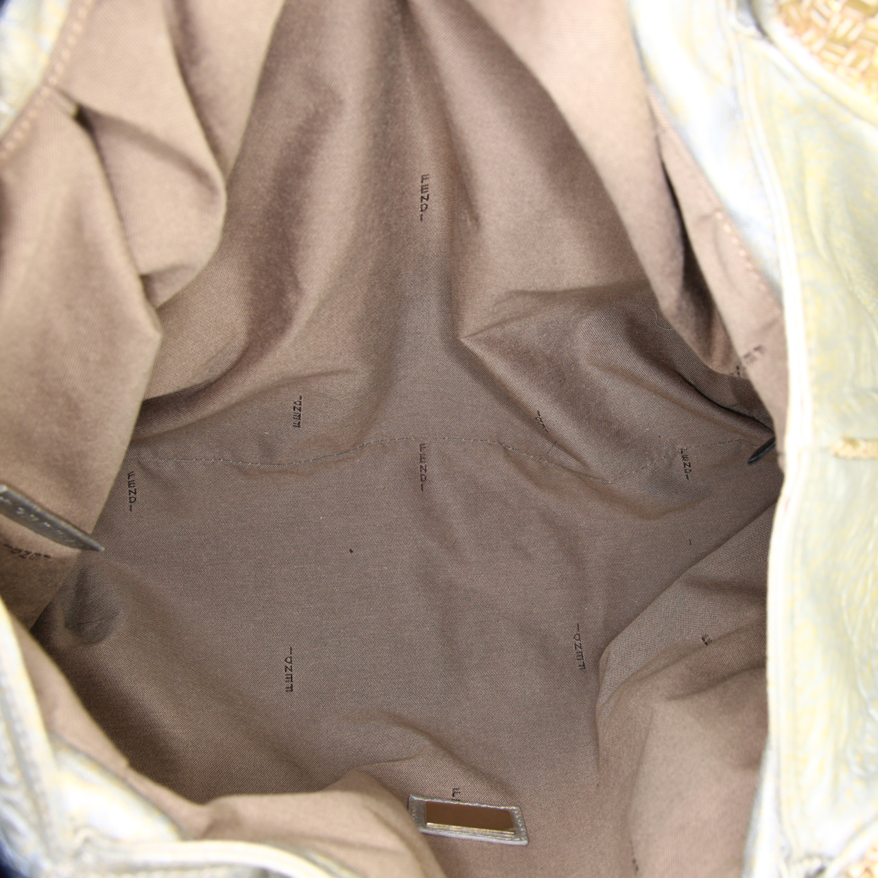 Borsa Fendi Spy modello grande in pelle dorata e argentata - Detail D2