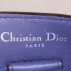 Borsa Lady Dior modello grande in tela e pelle beige e blu marino - Detail D4 thumbnail