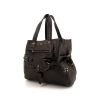 Jerome Dreyfuss Billy M bag worn on the shoulder or carried in the hand in black leather - 00pp thumbnail