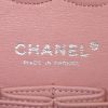 Chanel Timeless Classic bag worn on the shoulder or carried in the hand in pink quilted grained leather - Detail D4 thumbnail
