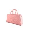 Chanel Bowling bag in pink quilted leather - 00pp thumbnail