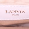 Borsa a tracolla Lanvin in pelle ecru con motivo forato e tela nera - Detail D3 thumbnail