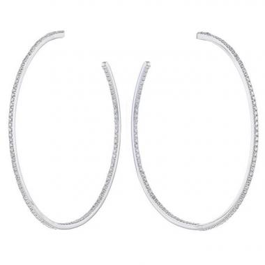 Par de criollas Messika Gatsby en oro blanco y diamantes