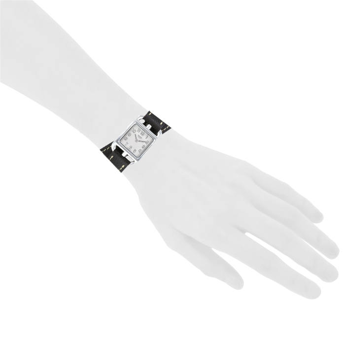 Hermes Cape Cod watch in stainless steel Ref: CC1.210 Circa 2000 - Detail D1